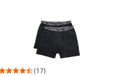 Dwa czarne bokserki męskie marki PME Legend z szarym pasem.