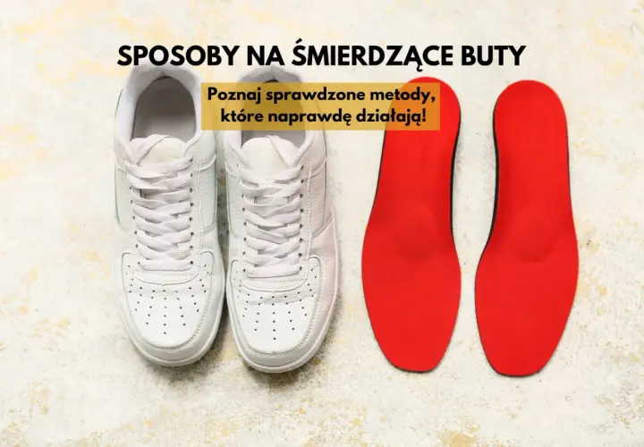 Białe sneakersy i czerwone wkładki. Dowiedz się, czym zdezynfekować buty, by pozbyć się nieprzyjemnego zapachu.