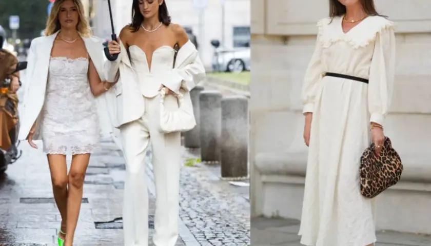 Kobieca inspiracja: jakie buty do białej sukienki? Neonowe szpilki i eleganckie baleriny do białych stylizacji.