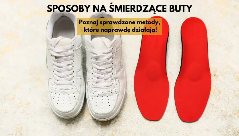 Białe sneakersy i czerwone wkładki. Dowiedz się, czym zdezynfekować buty, by pozbyć się nieprzyjemnego zapachu.