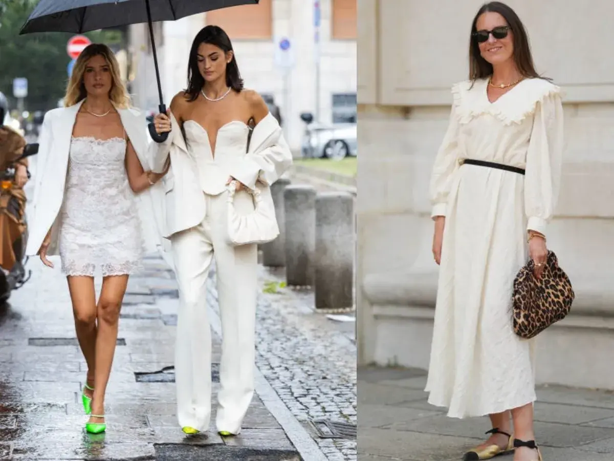 Kobieca inspiracja: jakie buty do białej sukienki? Neonowe szpilki i eleganckie baleriny do białych stylizacji.