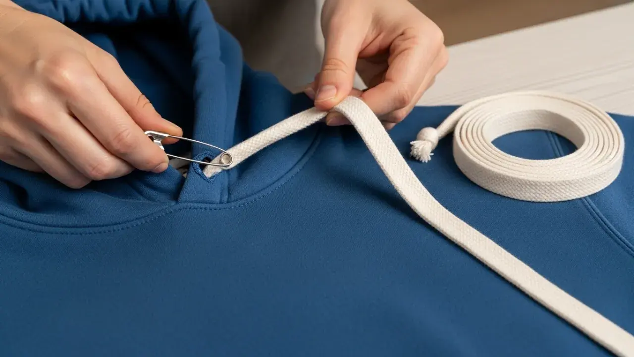 Sznurek do bluzy zaginął? Zrób nowy ściągacz DIY krok po kroku!