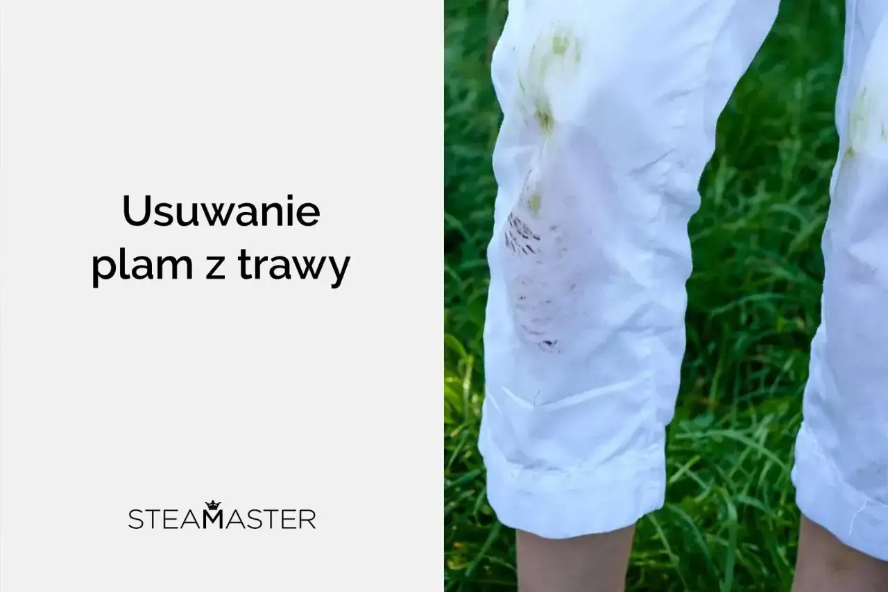 Białe spodnie poplamione trawą. Dowiedz się, czym sprać trawę, by znów były nieskazitelne.